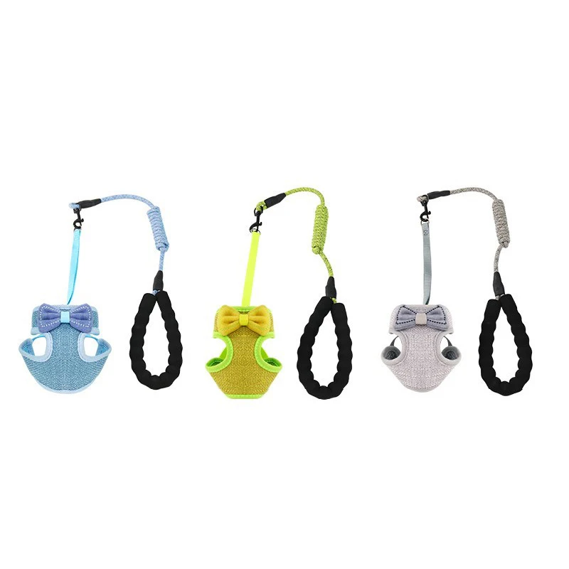 

Cat Harness and Leash Anti-Breakaway Cat Collar Cute Bow Vests Cat Product Cat Accessories Sage Green Collar for Cats or Puppies