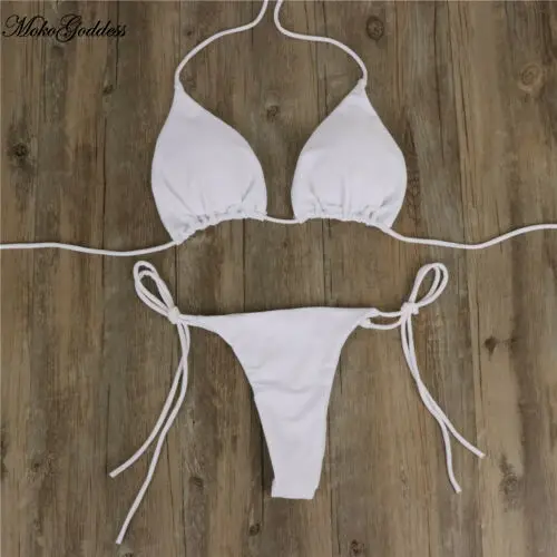 

2pcs Bikini Set Padded Bra Women Push-up e Solid Swimwear Bandage Bathing Suit Swimsuit Swimming Suit