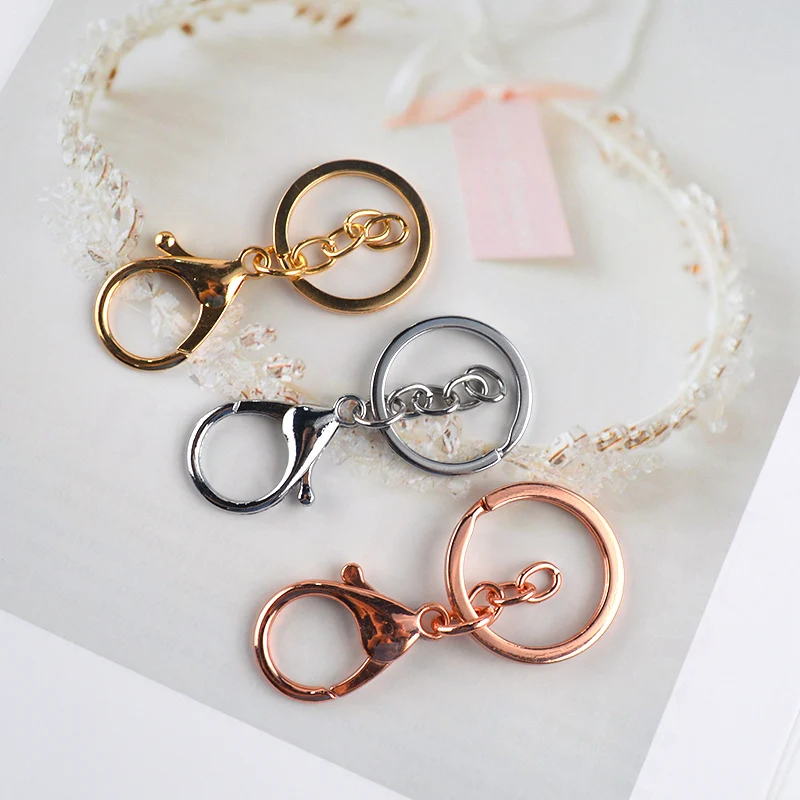 Пряжка Омар розового цвета серебристого металла брелок для ключей застежка DIY