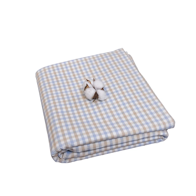 

Width 86inch Dormitory Coarse Cloth Thickened Pure Cotton Linen Lattice Summer Mat Bed Sheet Set