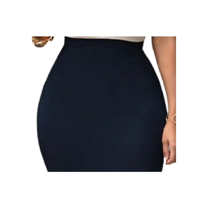 Женские осенние повседневные Slim Fit облегающая юбка с высокой талией размера плюс