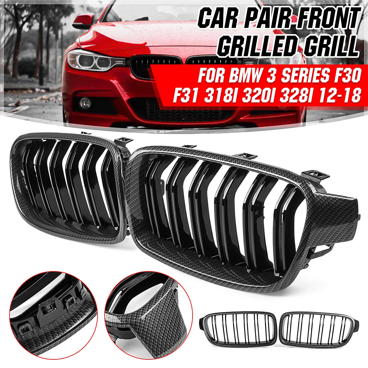 

Решетка для радиатора, для BMW 3 Series F30 F31 318i 320i 328i 2012 2013 2014 2015 2016 2017 2018