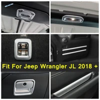 seat backrest adjust trunk tail co pilot glove box reading light cover trim for jeep wrangler jl 2018 2022 accessories