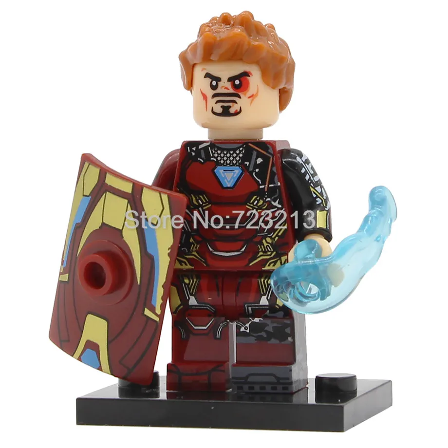 Iron Man Супер герой фигура Мстителей Сокол Вонг бак Зимний Солдат Железный человек военная машина строительные блоки наборы модели кирпичные игрушки X0217 - Цвет: Iron Man