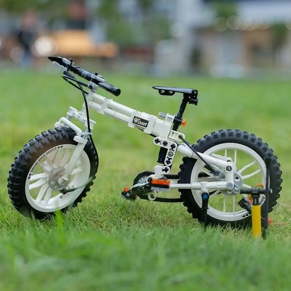 

242PCS Folding White Bicycle DIY Model Building Block Brick Toys For Kids Boys Birthday Children's Educational Toys Gift