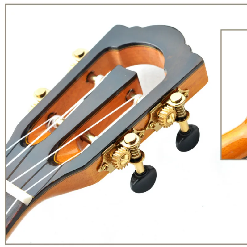 Укулеле 24 дюйма однотонная кедровая Мини электрическая концертная акустическая