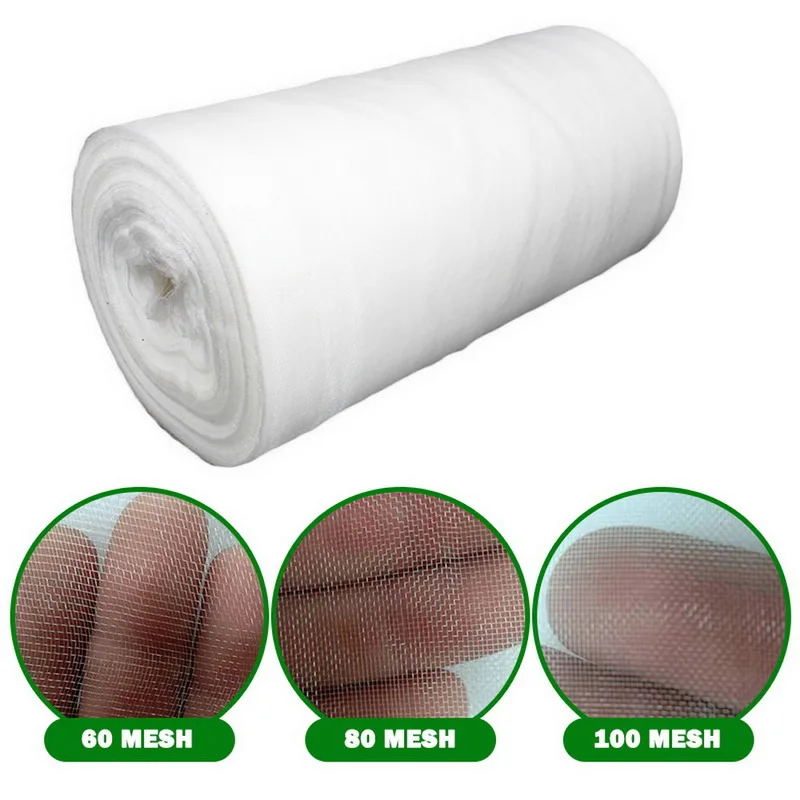

5/10/15m 60Mesh Insect Control Net Vegetables Care Cover Plant Covers Garden Insect Netting Anti-bird Mesh Windows Fruits Nets