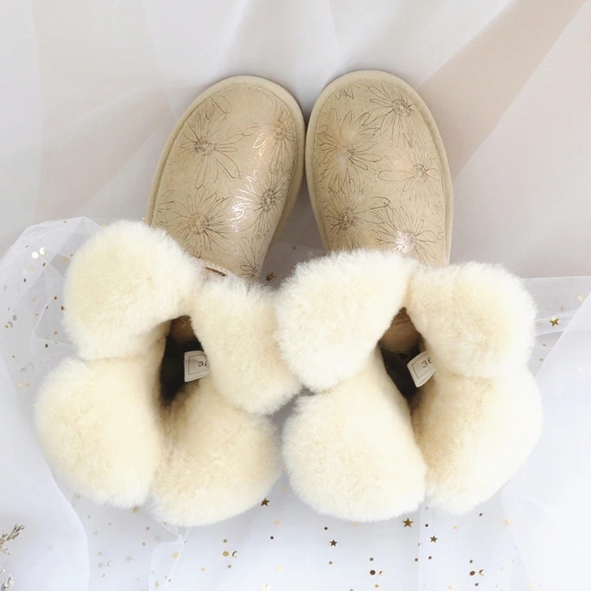 Оптовая/розничная продажа новый бренд овчина женская зимняя Классическая обувь