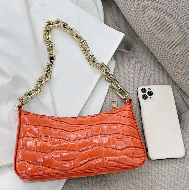 

Women Design Luxury Brand Handbag Women Travel PU Armpit Shoulder Bag Retro Ladies Long Chain Wallet