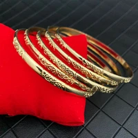 18k gold bangle for women gold dubai bride wedding ethiopian bracelet africa bangle arab jewelry gold charm bracelets