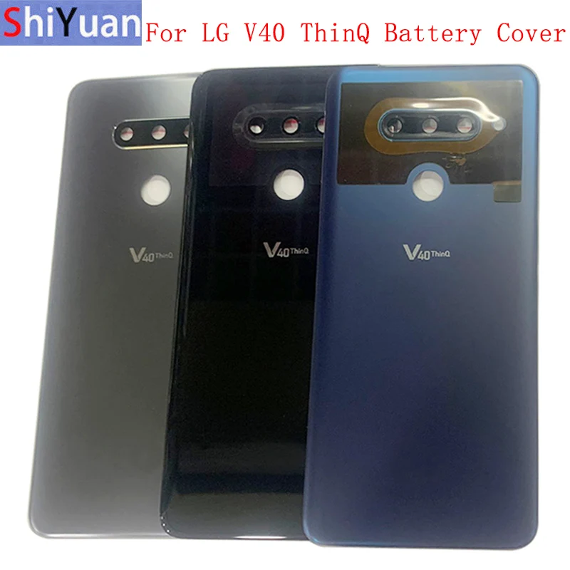 

Back Battery Cover Rear Door Panel Housing Case For LG V40 ThinQ Battery Cover with Lens Frame Replacement Part