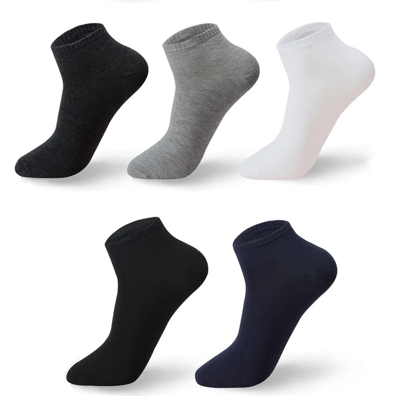 

10 Pairs Socks Men Bulk Large size All Season Casual Breathable Solid-Color Male Cotton Socks Low Tube Ankle Sport Sock Men Pack