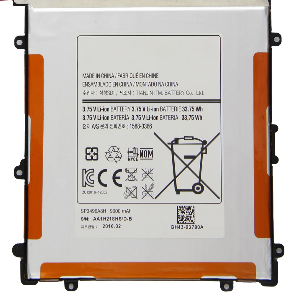 Оригинальный запасной аккумулятор SAMSUNG SP3496A8H для Samsung Google Nexus 10 GT P8110 HA32ARB SP3496A8H(1S2P)