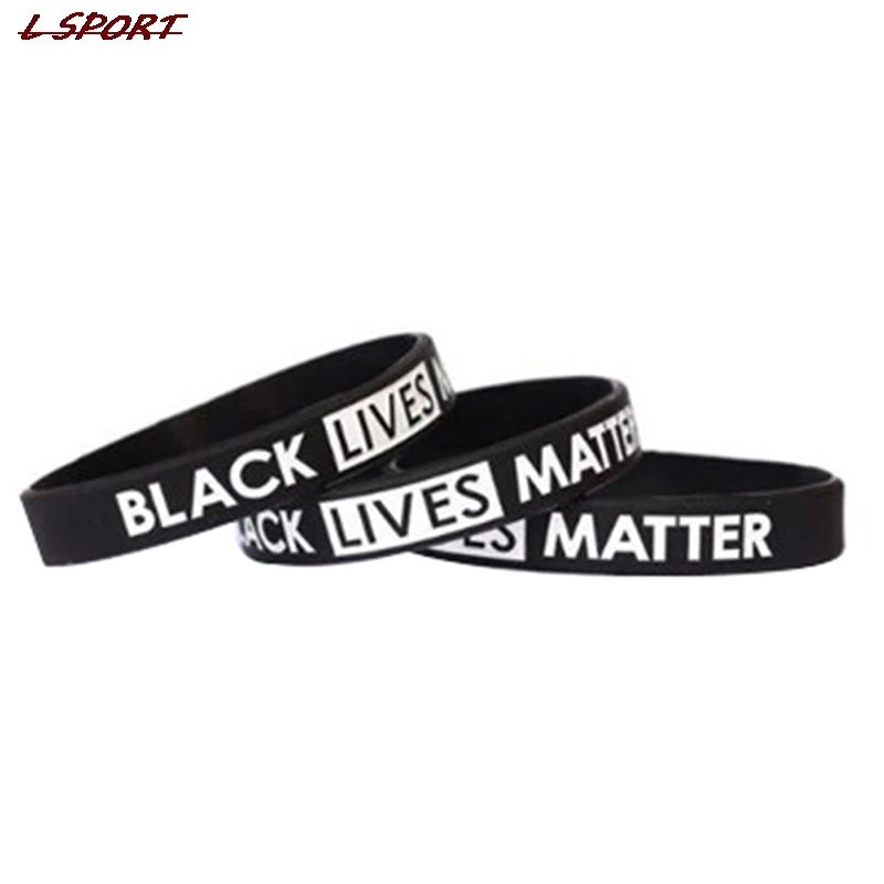 Black Lives Matter Wristbands Black Silicone Bracelet I Can