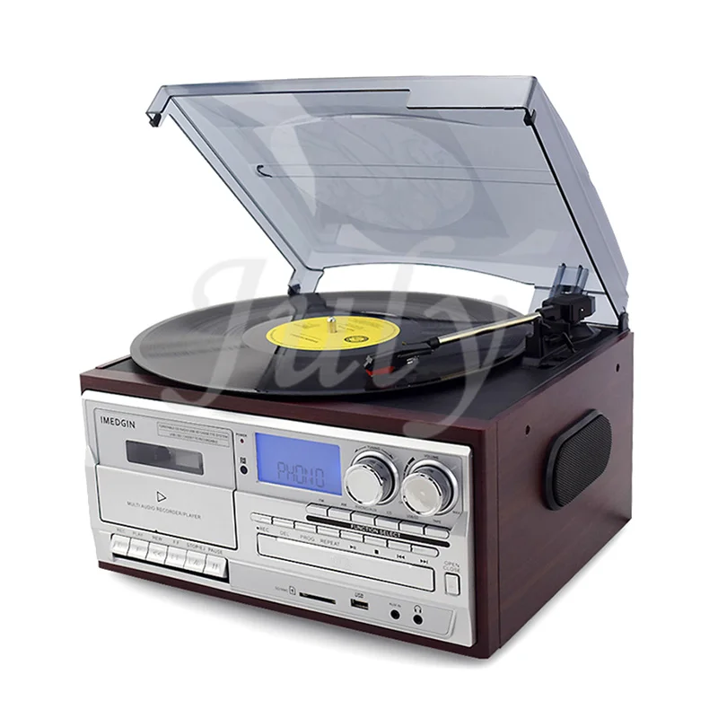 DSY-18PCD vinyl record player modern record player antique phonograph bluetooth audio multi-function radio tape CD USB