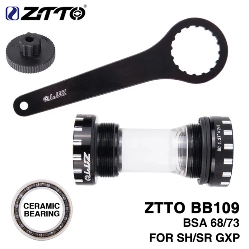 

ZTTO BB109 Bottom Brackets Ceramic Bearing For BSA68 ISO 73 BSC BSA MTB Road Bike 24mm 22mm GX m8000 Bottom Brackets DA r8000