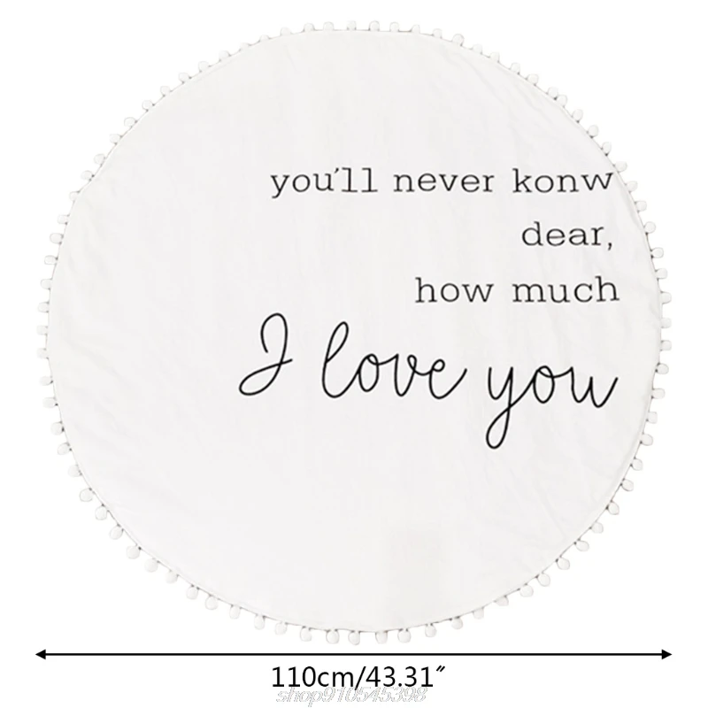 

Baby Play Mat Crawling Carpet Kids Room Floor Rug Round Game Pad Mat Child Bedroom Nursery Photography MY21 20 Dropship