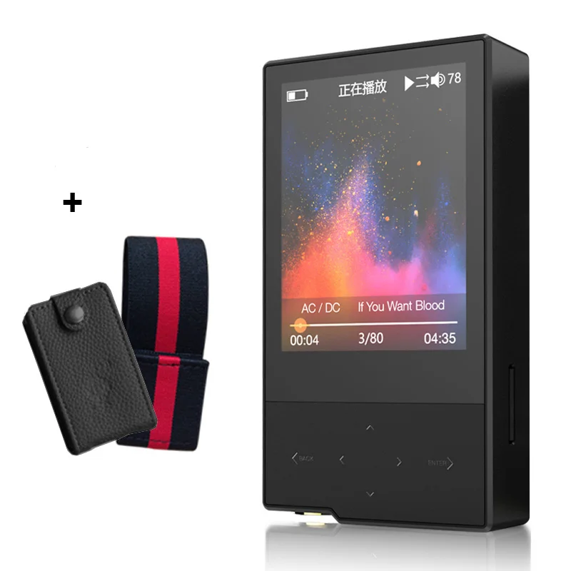 AP60II Black andCase Hidizs AP60 II HiFi портативный Bluetooth 4,0 Apt-x DSD USB DAC FLAC AAC APE MP3 мини музыкальный плеер AKM4452VN MAX97220A AP60II - Цвет: AP60II Black andCase