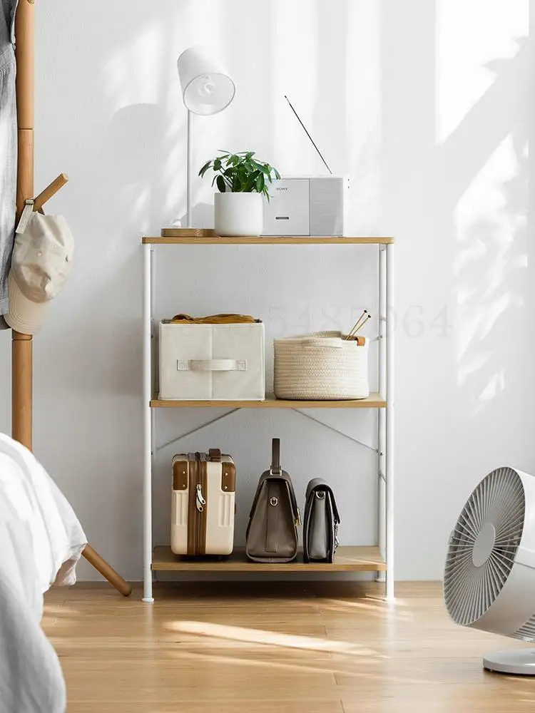 Напольный стеллаж многослойный кухонный для хранения микроволновки простая