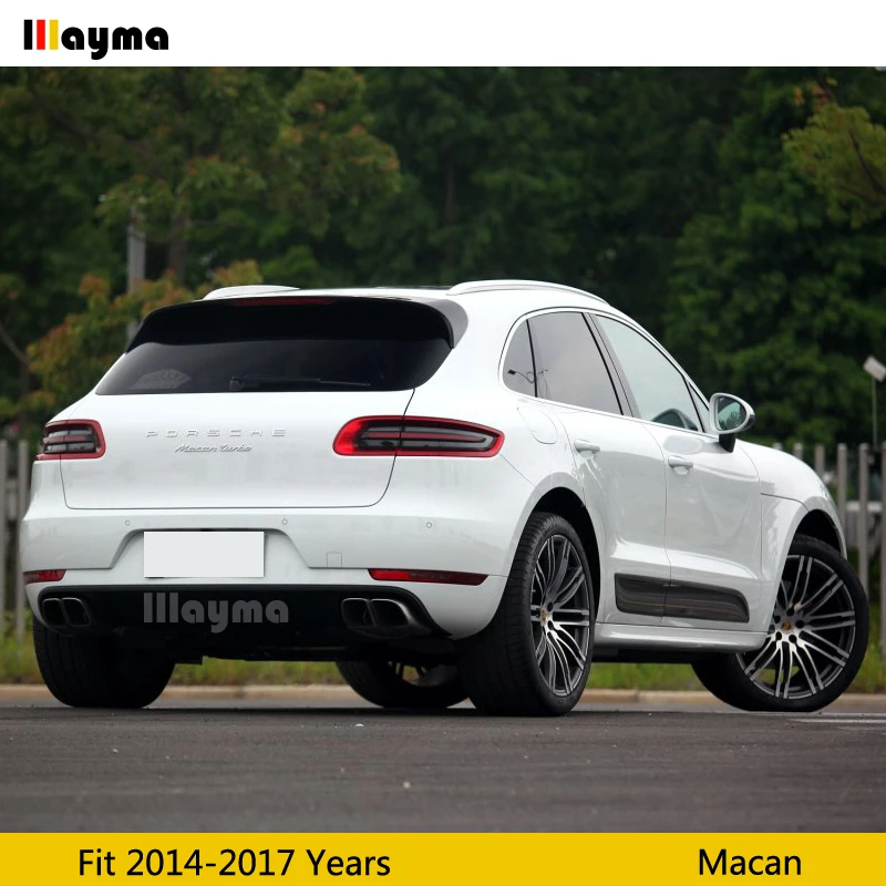 Серебряные наконечники выхлопной трубы глушитель для Porsche Macan 2014 2015 2016 2017 года