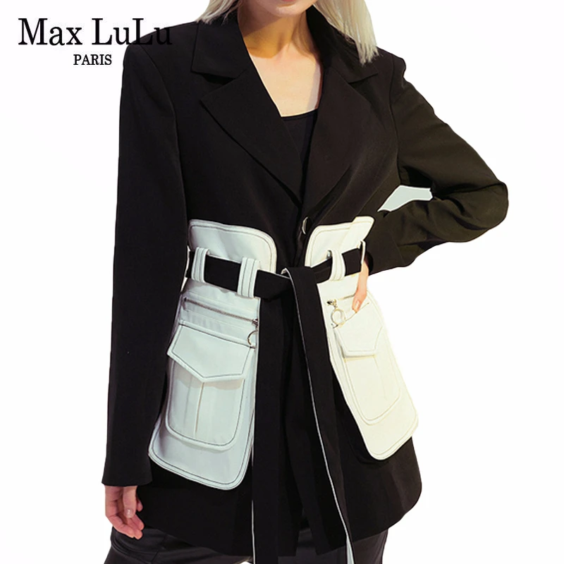 Max LuLu 2020 Новинка Весна Европейский модный стиль Женская Повседневная ветровка