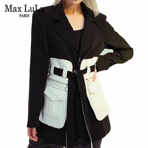 Max LuLu 2020 Новинка Весна Европейский модный стиль Женская Повседневная ветровка Женский винтажный лоскутный Тренч свободные уличные пальто