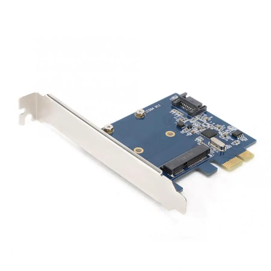 Настольная карта расширения PCI-E к MSATA + SATA адаптер SSD твердотельный накопитель 'x1