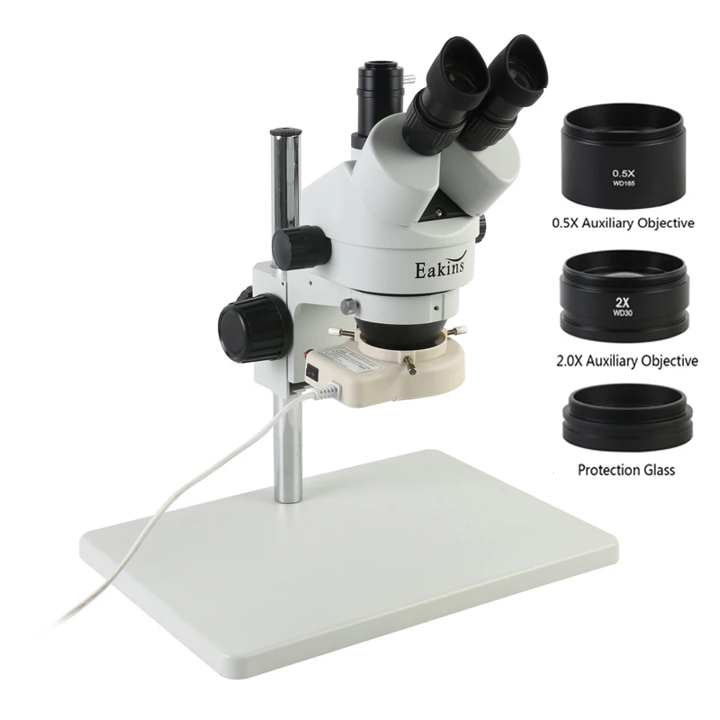 

Тринокулярный стереомикроскоп с непрерывным увеличением 3,5x ~ 90X, с 56 светодиодный светильник пами для ремонта пайки