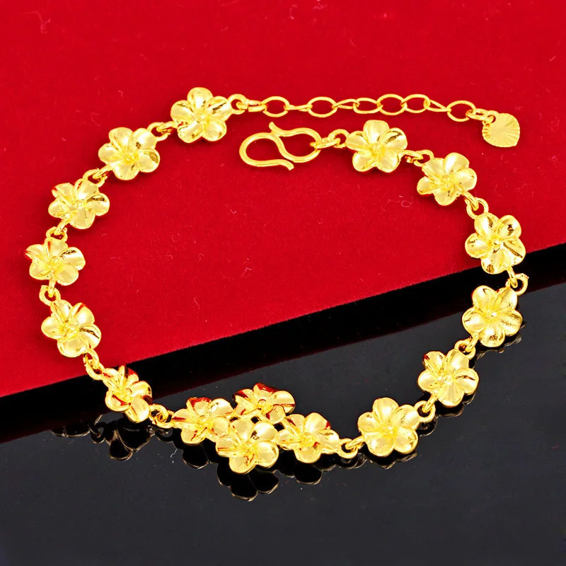 

Женский браслет с золотым покрытием, 24 к