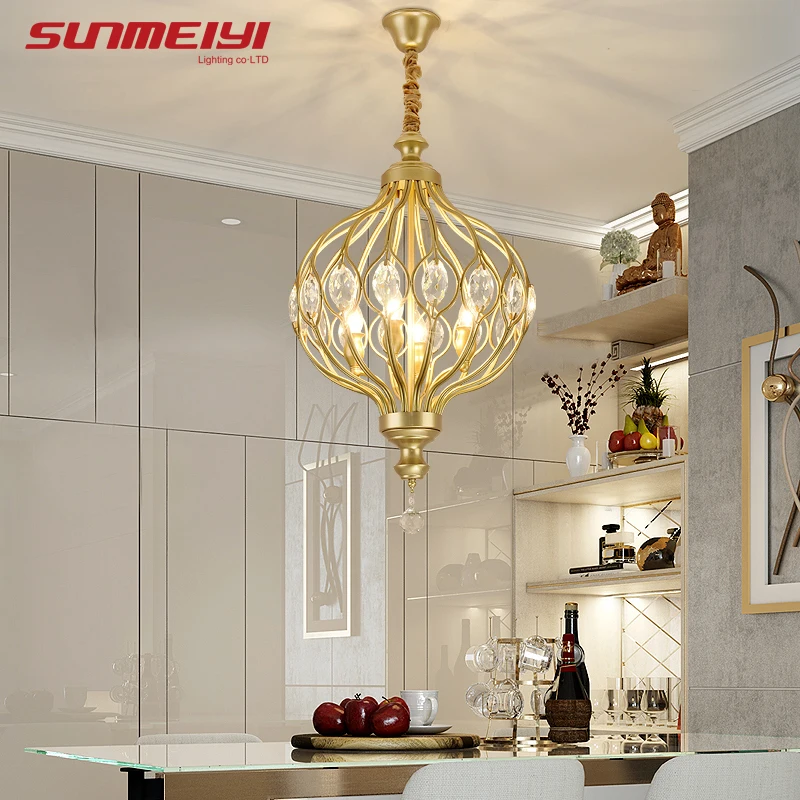 Скандинавский Хрустальный подвесной светильник s черная столовая настольная