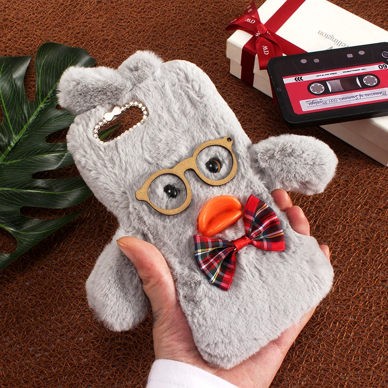 Забавный пушистый DIY подарок милая стильная утка Элегантный Стиль чехол для Leagoo