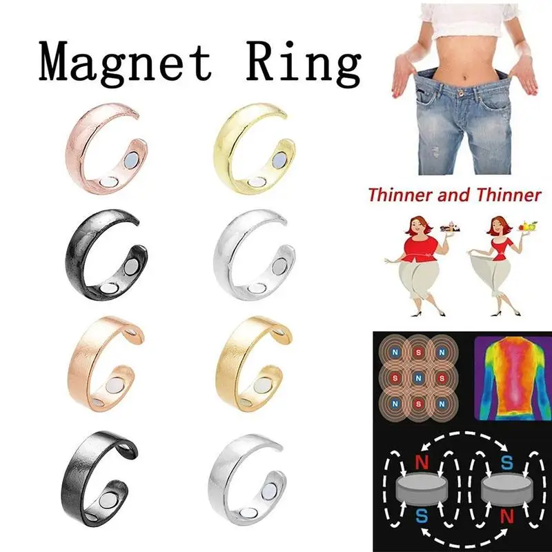 

Кольцо для похудения с четырьмя магнитами, сжигание жира, магнитные кольца для похудения, Креативные украшения для женщин, мужчин, инструме...