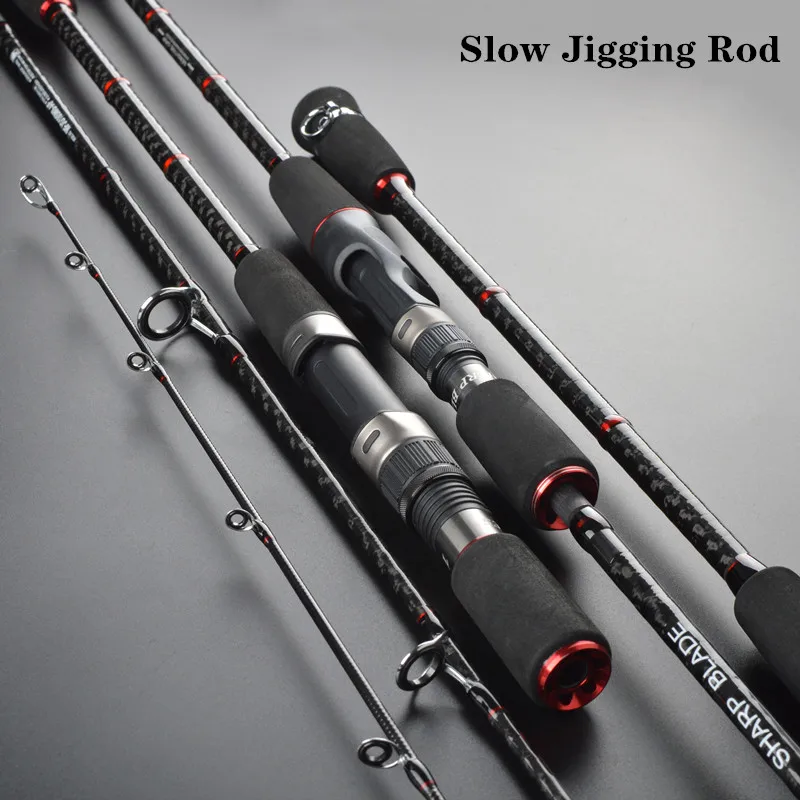 

Hi.Whale carbon fishing rod 1.85 / 1.95 meters slow jigging rod jig 120-300g max drag 15 kg boat fishing rod