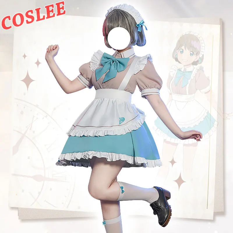 

COSLEE LoveLive!SuperStar!! Liella! Chisato Kanon Sumire Keke Ren Cosplay Costume Coffe Maid Dress Uniform Halloween Outfit