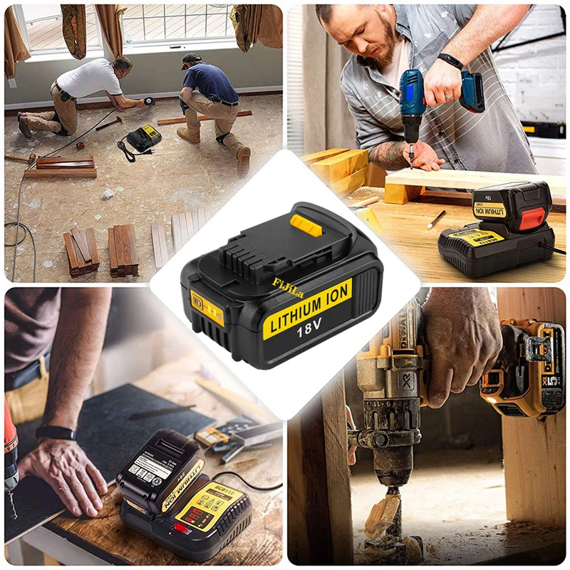 

100% 18V 18000mAh for Dewalt DCB200 Rechargeable Li-ion Battery 18V MAX Replacement for DeWalt DCB205 DCB201 DCB203 Power Tools