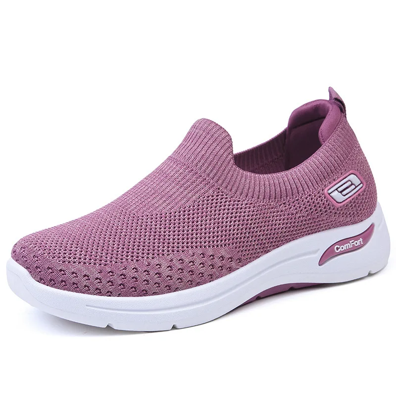 

Shoes Women Summer 2021 New Breathable Women Casual Shoes Socks Shoes Soft Sole Flats Shoes Fashion Sneakers Women Loafers