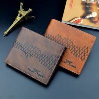 men leather wallet with zipper short card holder thin casual money bags small soft purse embossed male pockets billetera hombre