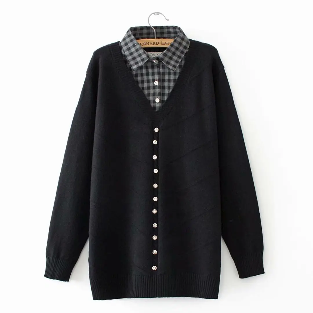 Женский трикотажный свитер осенне-зимний Свободный пуловер | Женская одежда