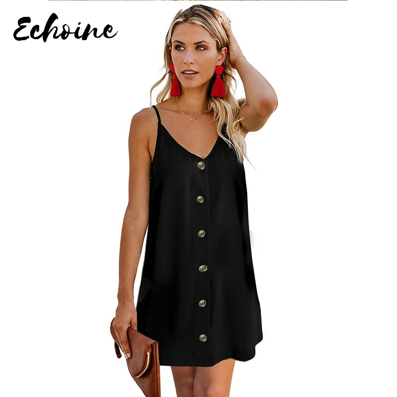 Женское платье комбинация на пуговицах с V образным вырезом|Женские платья| |