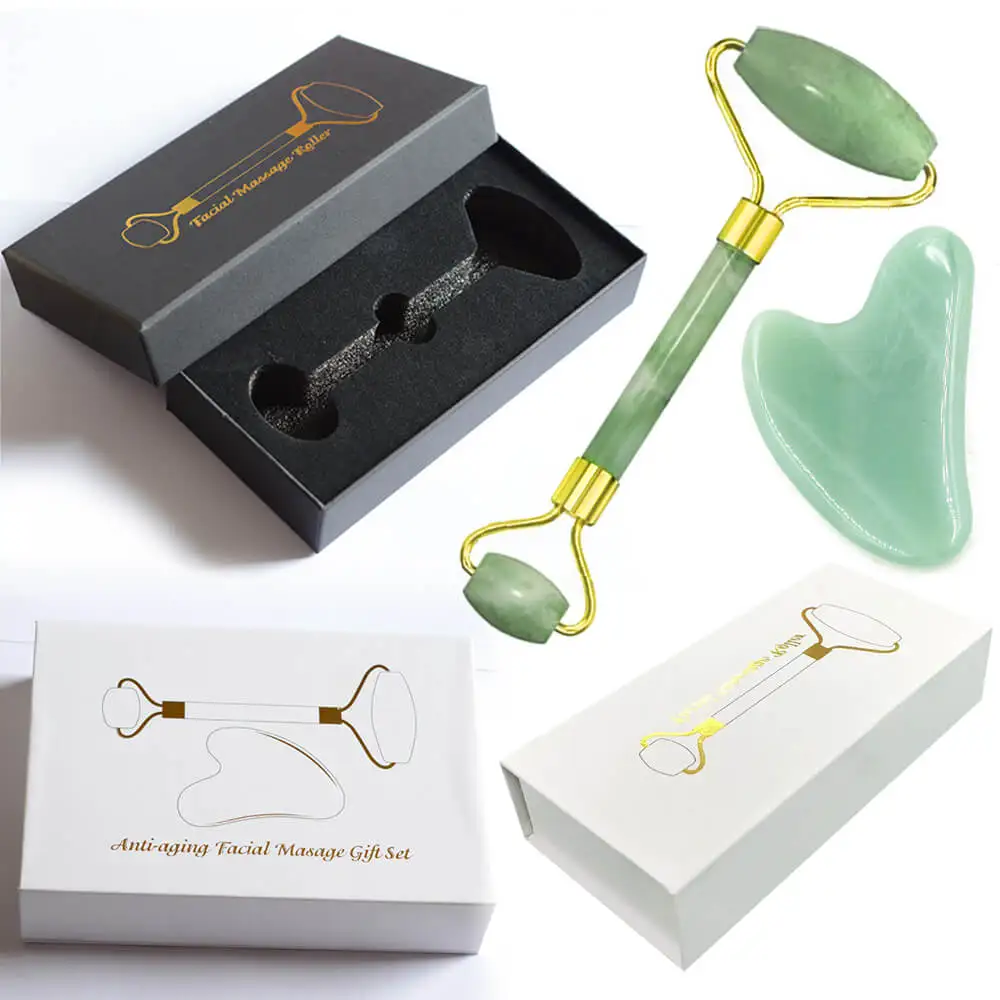 Натуральный нефритовый ролик для похудения тонкий массажер лица инструменты