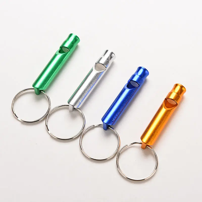 

Outdoor Safety Sport Camping Hunting Aluminum Alloy Whistle Keyring Keychain Mini For Emergency Surviva Bag Accessories