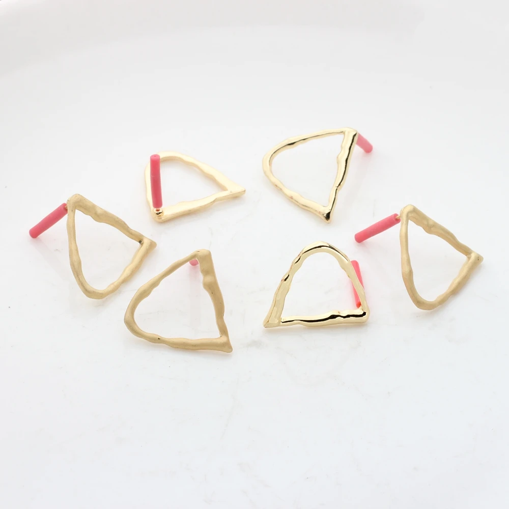 6 шт./лот полые полукруглые геометрические серьги из цинкового сплава