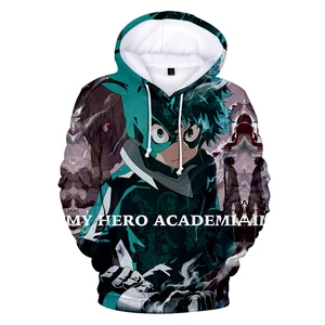 hot sale my hero academia hooded round neck sweatshirt fashion trend style new 3d polyester unisex material tops free global shipping
