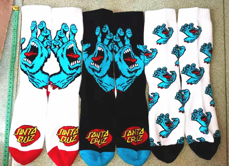 5 пар/лот длинные носки Санта Круз мужские хип хоп Флип скейтборд calcetines