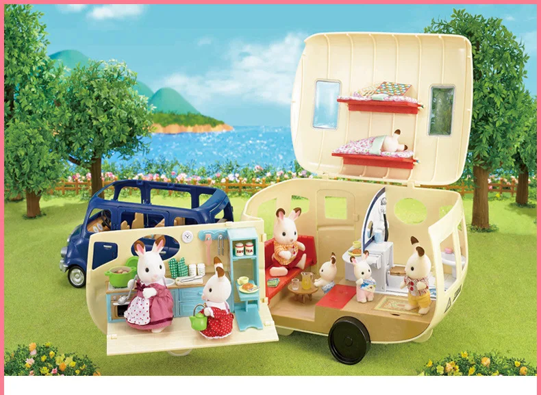 Sylvanian Families игрушка Sylvanian Families Camper игровой дом для девочек кукла модель игрушечная машинка 5045