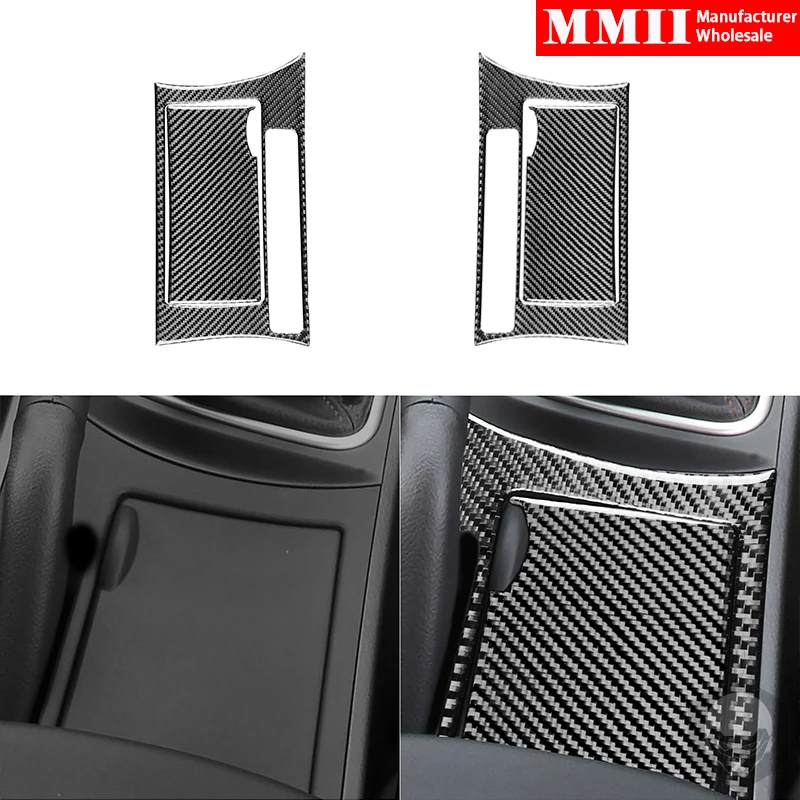 For Mazda 3 Axela 2010-2013 Water Cup Holder Panel Cover Trim Sticker Real Carbon Fiber Car Interior Decoration Accessories