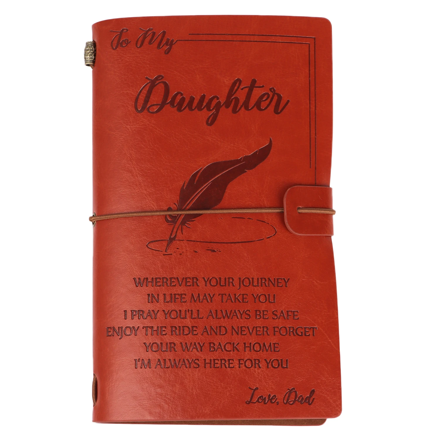 

120 PagesTravel Journal Diary To My Daughter/Son Personalized Leather Notebook Graduation Birthday Gift