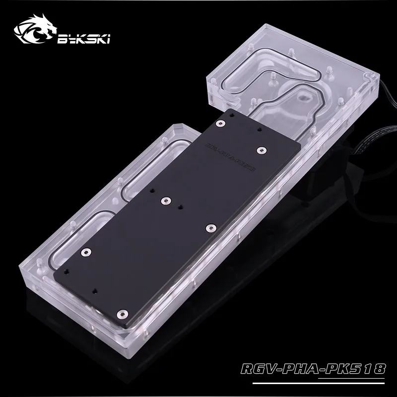 Kaufen BYKSKI Acryl Bord Wasser Kanal Lösung Verwenden Für Phanteks PK518(Evolv X) Fall/CPU GPU Block / 3PIN RGB / Acryl Reservoir