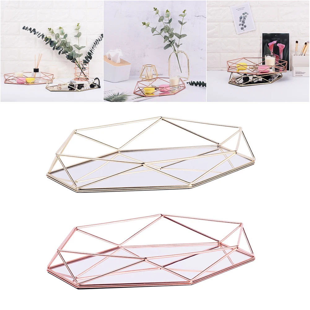 Лоток для хранения из кованого железа трехмерный лоток в скандинавском стиле