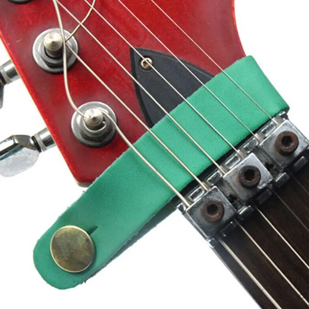 Черный кожаный держатель для гитарного Ремешка Кнопка безопасный замок